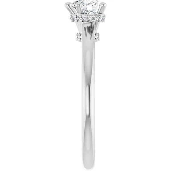 Hidden Halo-Style Engagement Ring Image 4 Hudson Valley Goldsmith New Paltz, NY