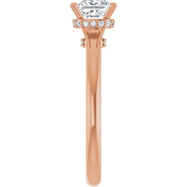 Hidden Halo-Style Engagement Ring Image 4 Hudson Valley Goldsmith New Paltz, NY