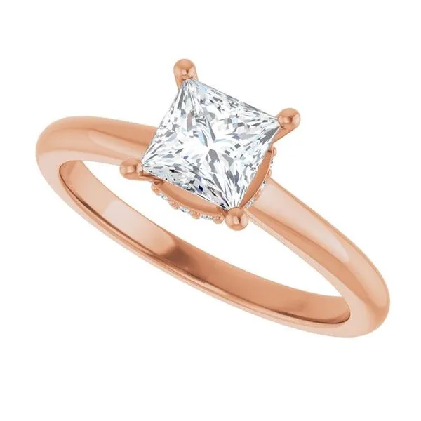 Hidden Halo-Style Engagement Ring Image 5 J. West Jewelers Round Rock, TX