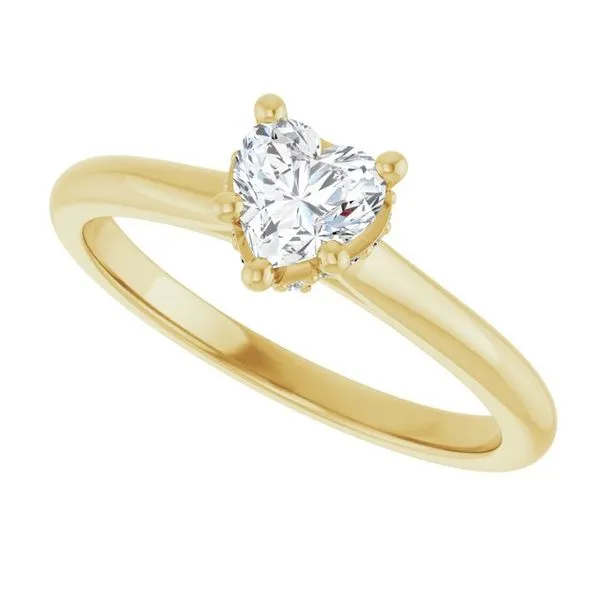 Hidden Halo-Style Engagement Ring Image 5 Hudson Valley Goldsmith New Paltz, NY