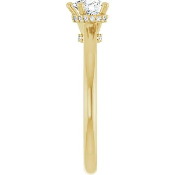 Hidden Halo-Style Engagement Ring Image 4 Hudson Valley Goldsmith New Paltz, NY