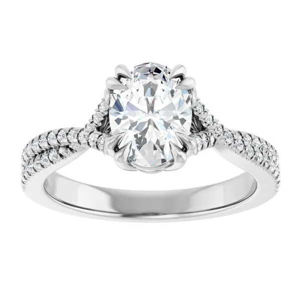 Double Claw-Prong Solitaire Criss-Cross Engagement Ring Image 3 Mark Jewellers La Crosse, WI