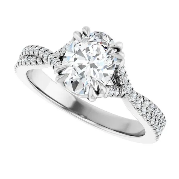 Double Claw-Prong Solitaire Criss-Cross Engagement Ring Image 5 Clater Jewelers Louisville, KY