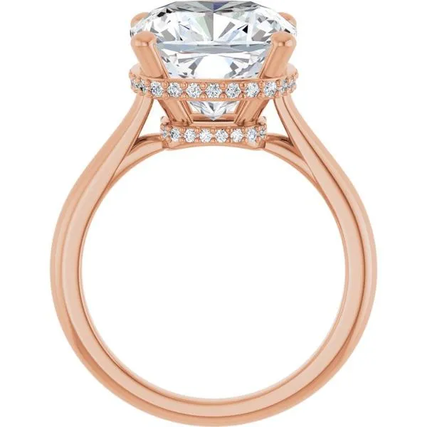 Hidden Halo-Style Engagement Ring Image 2 Hudson Valley Goldsmith New Paltz, NY