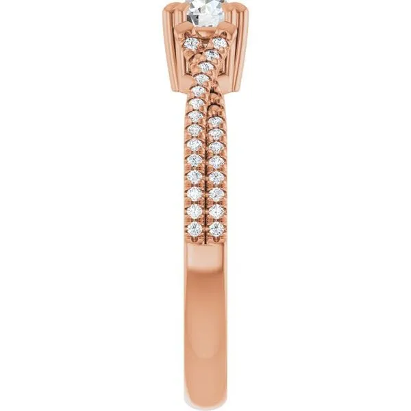 Double Claw-Prong Solitaire Criss-Cross Engagement Ring Image 4 J. Thomas Jewelers Rochester Hills, MI