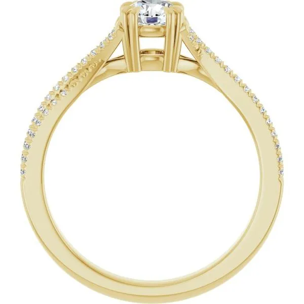 Double Claw-Prong Solitaire Criss-Cross Engagement Ring Image 2 The Jewelry Source El Segundo, CA