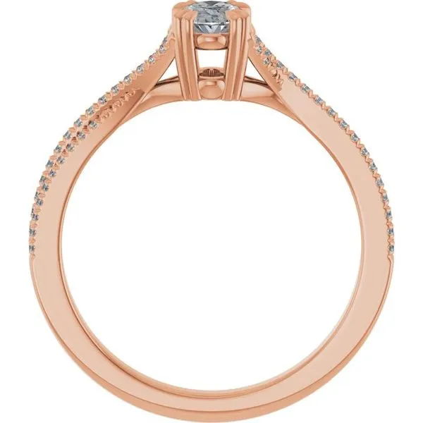 Double Claw-Prong Solitaire Criss-Cross Engagement Ring Image 2 Austin's Fine Diamonds & Jewelry Lyndhurst, NJ