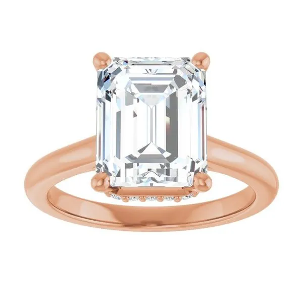 Hidden Halo-Style Engagement Ring Image 3 J. West Jewelers Round Rock, TX