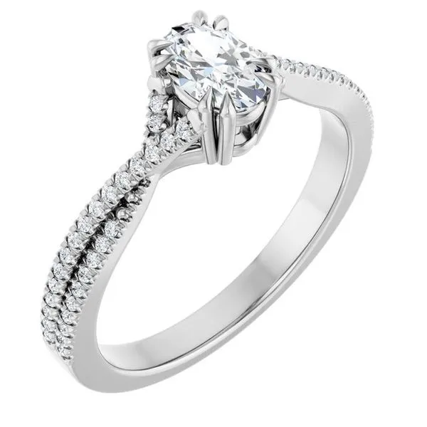 Double Claw-Prong Solitaire Criss-Cross Engagement Ring Natale Jewelers Sewell, NJ