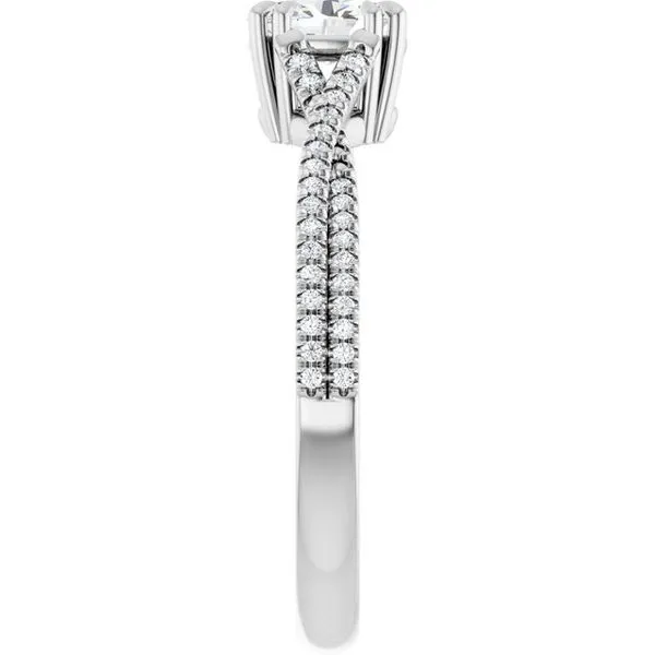 Double Claw-Prong Solitaire Criss-Cross Engagement Ring Image 4 Futer Bros Jewelers York, PA