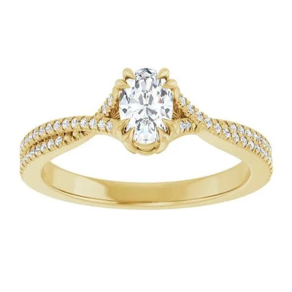 Double Claw-Prong Solitaire Criss-Cross Engagement Ring Image 3 Natale Jewelers Sewell, NJ