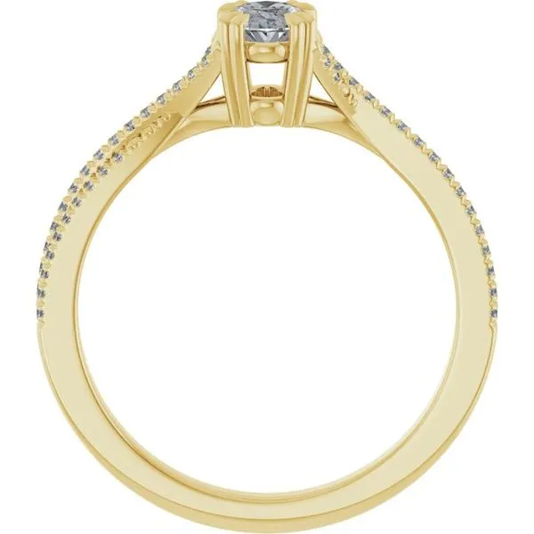 Double Claw-Prong Solitaire Criss-Cross Engagement Ring Image 2 Natale Jewelers Sewell, NJ