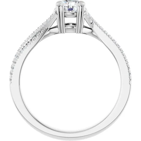 Double Claw-Prong Solitaire Criss-Cross Engagement Ring Image 2 Clater Jewelers Louisville, KY