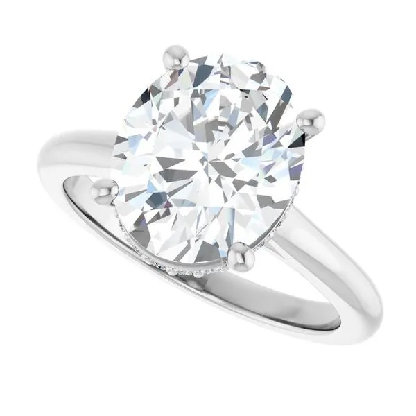 Hidden Halo-Style Engagement Ring Image 5 Hudson Valley Goldsmith New Paltz, NY