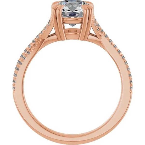 Double Claw-Prong Solitaire Criss-Cross Engagement Ring Image 2 Clater Jewelers Louisville, KY