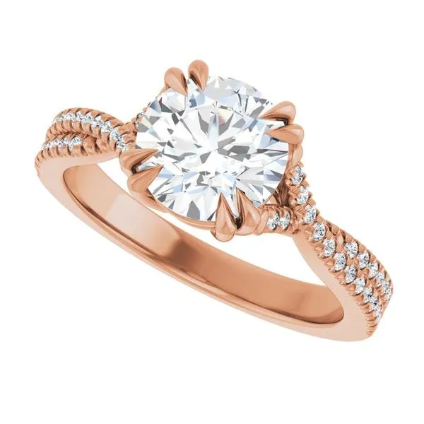 Double Claw-Prong Solitaire Criss-Cross Engagement Ring Image 5 JF Jones Jewelers Rochester, NY