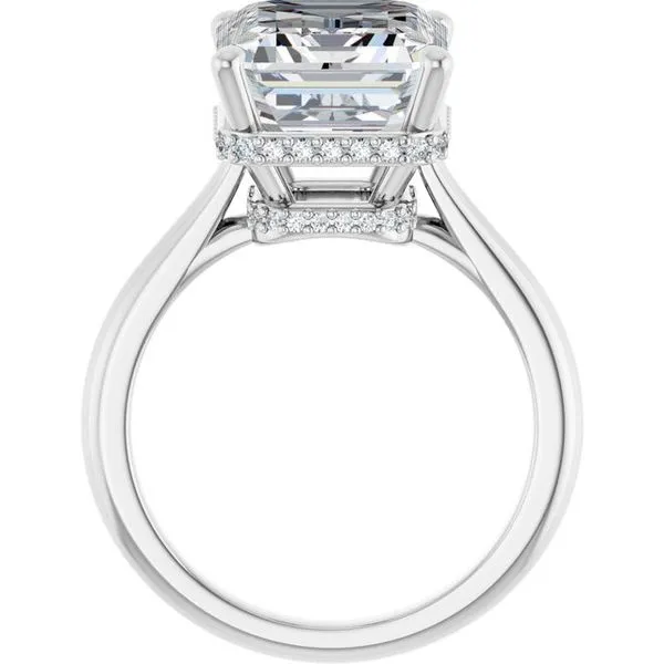 Hidden Halo-Style Engagement Ring Image 2 Hudson Valley Goldsmith New Paltz, NY