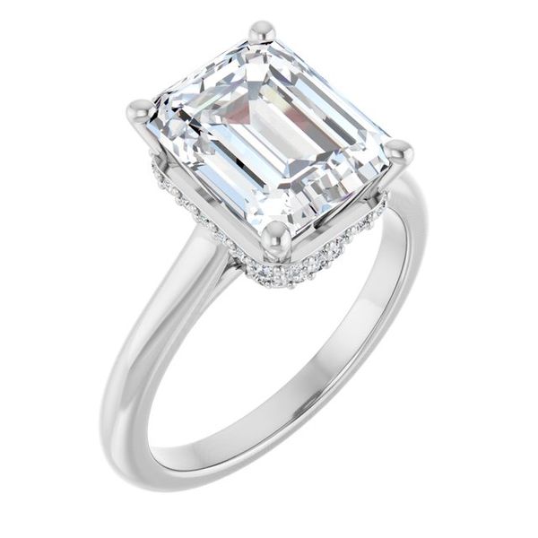 Hidden Halo-Style Engagement Ring