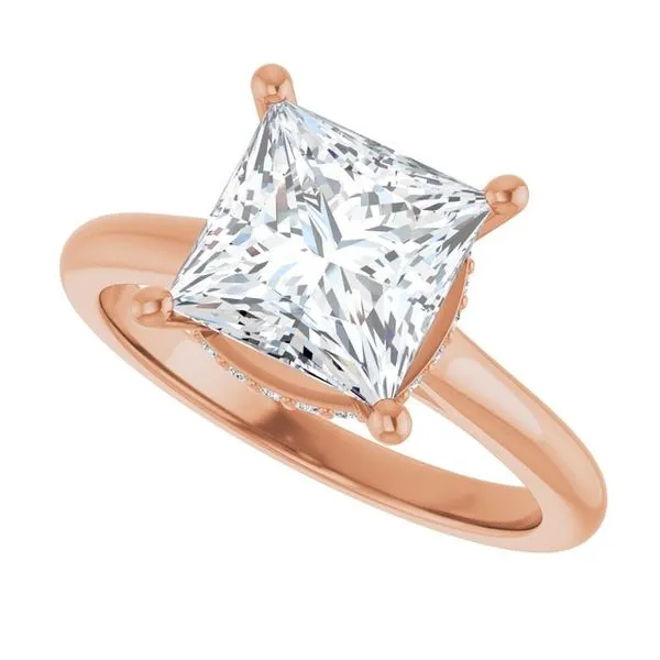 Hidden Halo-Style Engagement Ring Image 5 J. West Jewelers Round Rock, TX