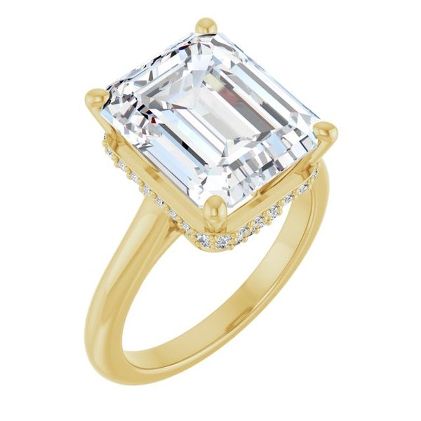 Hidden Halo-Style Engagement Ring