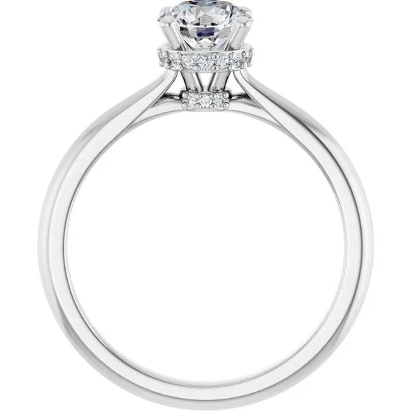 Hidden Halo-Style Engagement Ring Image 2 Hudson Valley Goldsmith New Paltz, NY