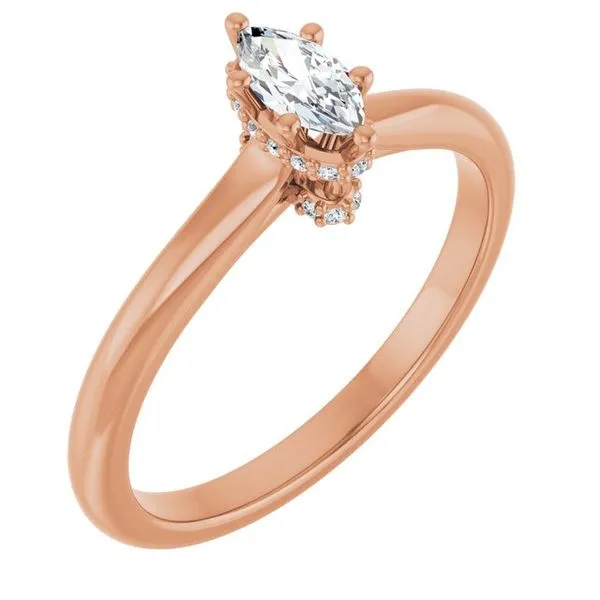 Hidden Halo-Style Engagement Ring J. West Jewelers Round Rock, TX