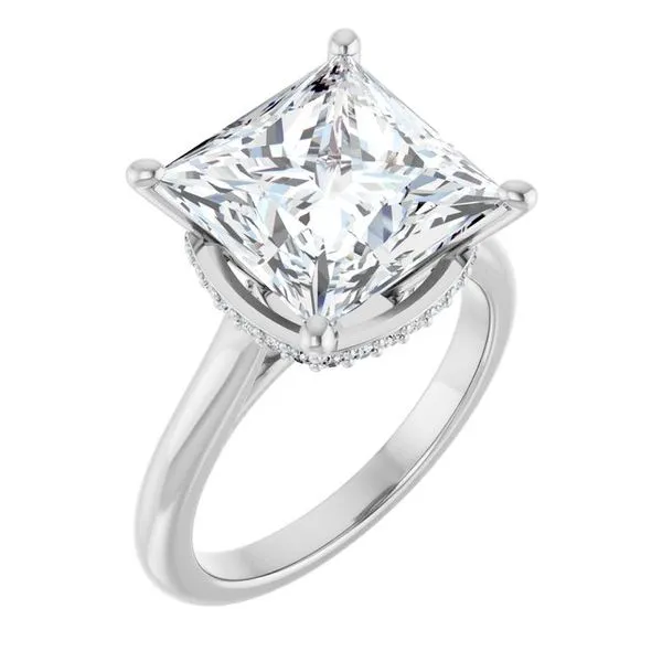 Hidden Halo-Style Engagement Ring