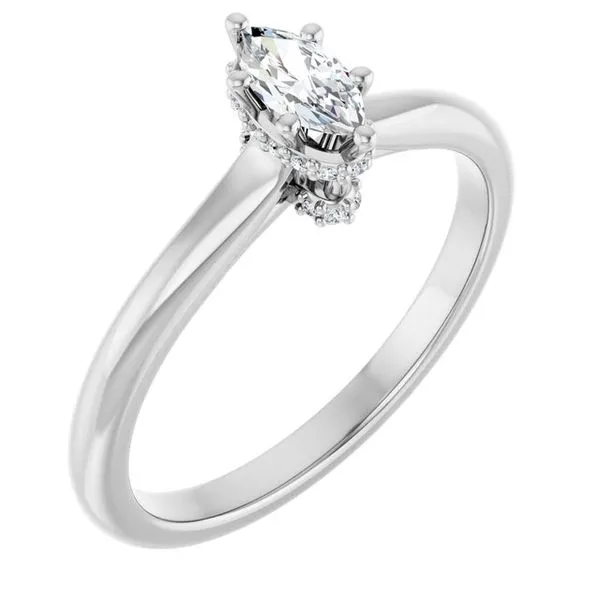 Hidden Halo-Style Engagement Ring Don's Jewelry & Design Washington, IA