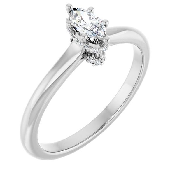 Hidden Halo-Style Engagement Ring