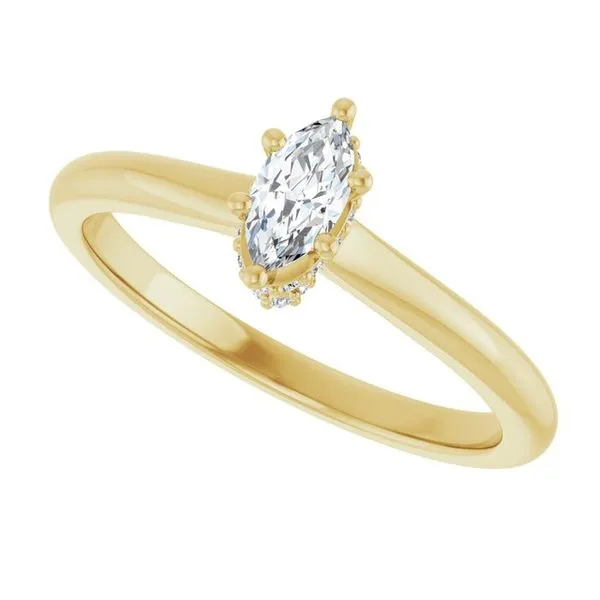 Hidden Halo-Style Engagement Ring Image 5 Hudson Valley Goldsmith New Paltz, NY