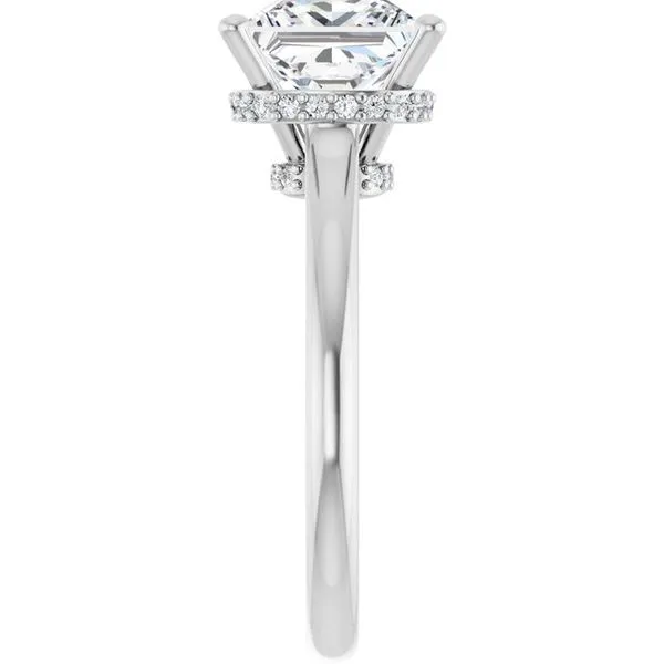 Hidden Halo-Style Engagement Ring Image 4 Hudson Valley Goldsmith New Paltz, NY