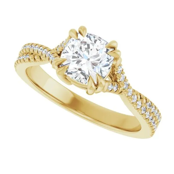 Double Claw-Prong Solitaire Criss-Cross Engagement Ring Image 5 The Jewelry Source El Segundo, CA