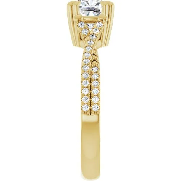 Double Claw-Prong Solitaire Criss-Cross Engagement Ring Image 4 Banks Jewelers Burnsville, NC