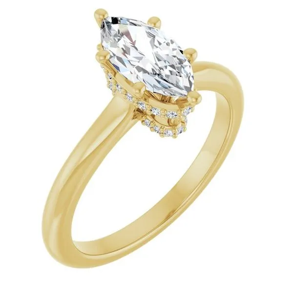 Hidden Halo-Style Engagement Ring JF Jones Jewelers Rochester, NY