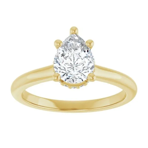 Hidden Halo-Style Engagement Ring Image 3 Hudson Valley Goldsmith New Paltz, NY