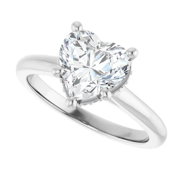 Hidden Halo-Style Engagement Ring Image 5 Hudson Valley Goldsmith New Paltz, NY