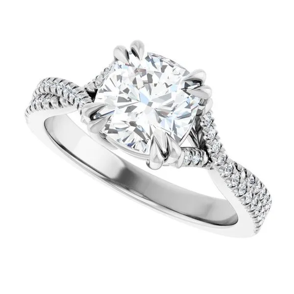 Double Claw-Prong Solitaire Criss-Cross Engagement Ring Image 5 Mark Jewellers La Crosse, WI