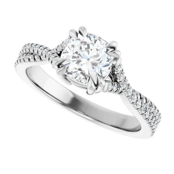 Double Claw-Prong Solitaire Criss-Cross Engagement Ring Image 5 Banks Jewelers Burnsville, NC