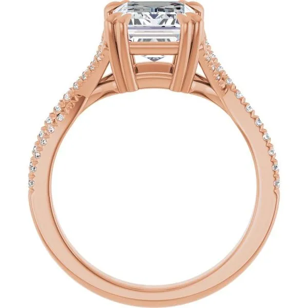 Double Claw-Prong Solitaire Criss-Cross Engagement Ring Image 2 Morin Jewelers Southbridge, MA