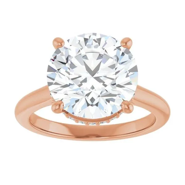 Hidden Halo-Style Engagement Ring Image 3 Hudson Valley Goldsmith New Paltz, NY