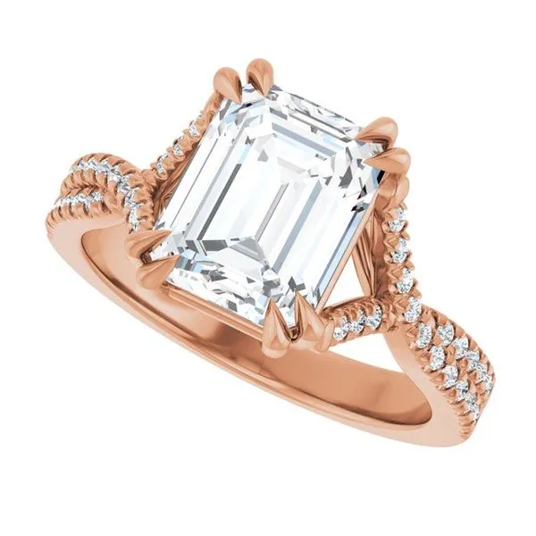 Double Claw-Prong Solitaire Criss-Cross Engagement Ring Image 5 Austin's Fine Diamonds & Jewelry Lyndhurst, NJ