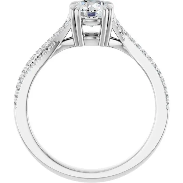 Double Claw-Prong Solitaire Criss-Cross Engagement Ring Image 2 Futer Bros Jewelers York, PA