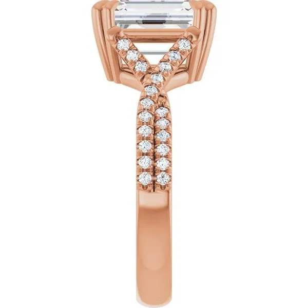 Double Claw-Prong Solitaire Criss-Cross Engagement Ring Image 4 Paul James Jewelers Angels Camp, CA