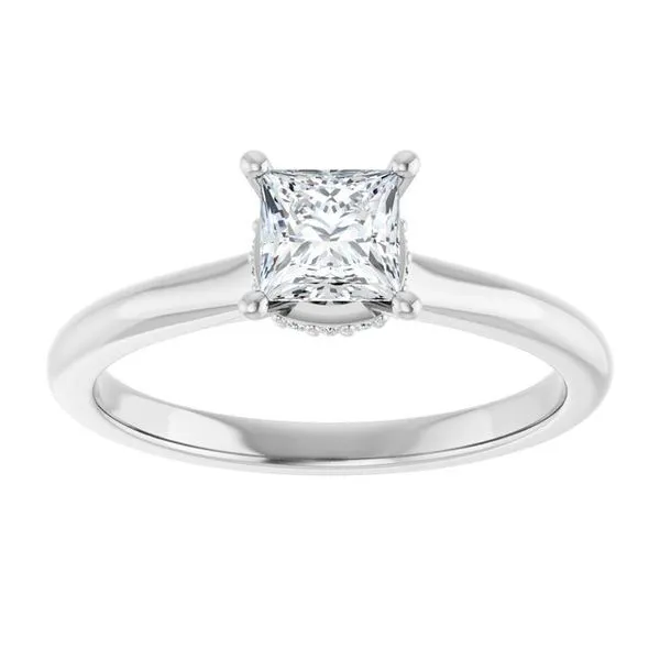 Hidden Halo-Style Engagement Ring Image 3 J. West Jewelers Round Rock, TX