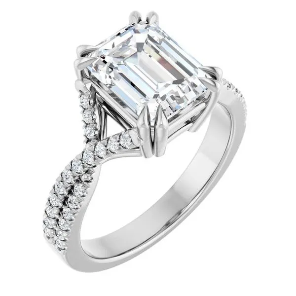 Double Claw-Prong Solitaire Criss-Cross Engagement Ring Virtus Collective Newport Beach , CA