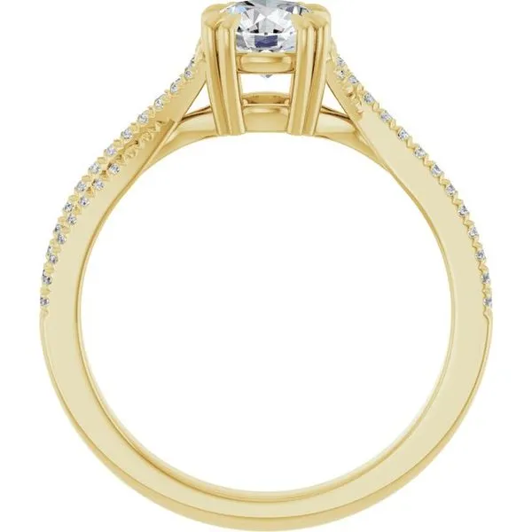 Double Claw-Prong Solitaire Criss-Cross Engagement Ring Image 2 J. Thomas Jewelers Rochester Hills, MI