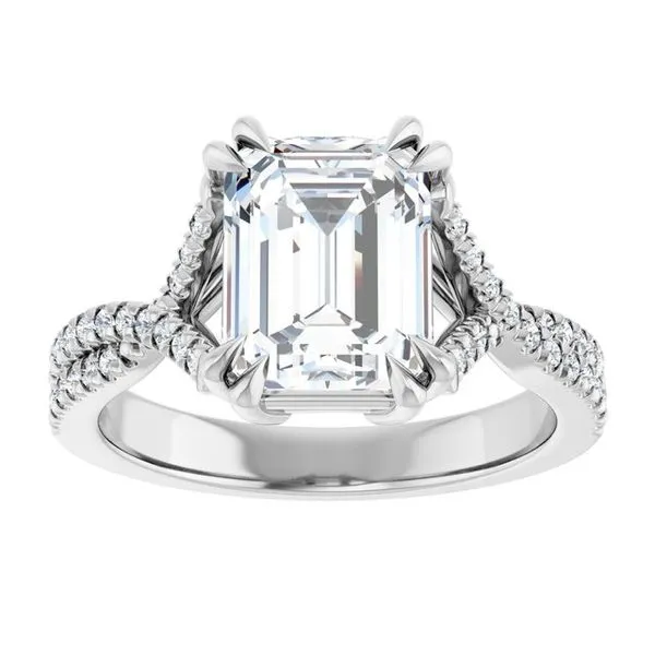 Double Claw-Prong Solitaire Criss-Cross Engagement Ring Image 3 Arezzo Jewelers Elmwood Park, IL