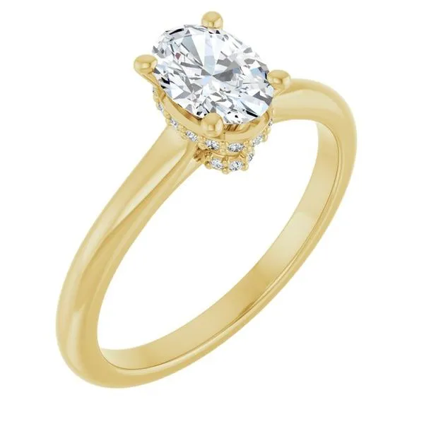 Hidden Halo-Style Engagement Ring J. West Jewelers Round Rock, TX