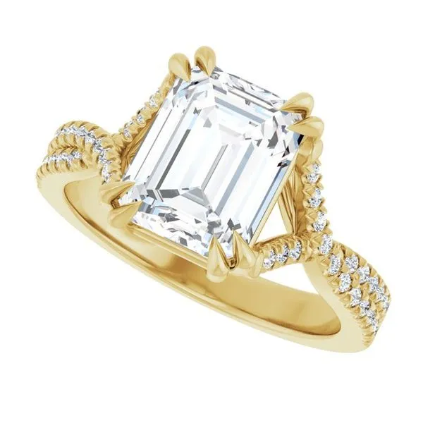 Double Claw-Prong Solitaire Criss-Cross Engagement Ring Image 5 JF Jones Jewelers Rochester, NY