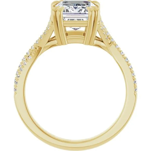 Double Claw-Prong Solitaire Criss-Cross Engagement Ring Image 2 Futer Bros Jewelers York, PA